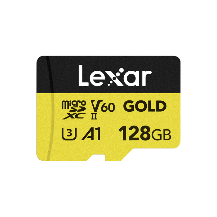 Lexar 128GB Professional UHS-II microSDXC Memory Card (GOLD Series)