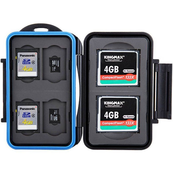 JJC MC-STC10 Water-Resistant Memory Card Case (2 CF + 4 SD + 4 MSD Cards Storage)