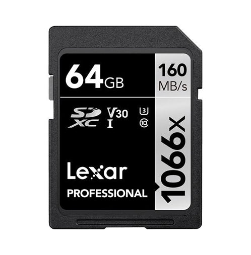 Lexar 64GB Professional 1066x UHS-I SDXC Memory Card (SILVER Series)