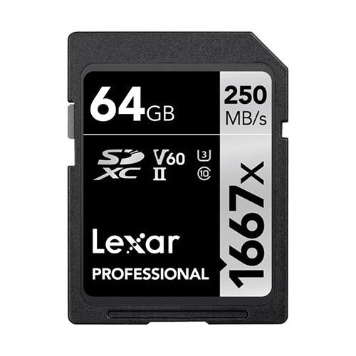 Lexar 64GB Professional 1667x 250MB/s UHS-II SDXC Memory Card_Durban