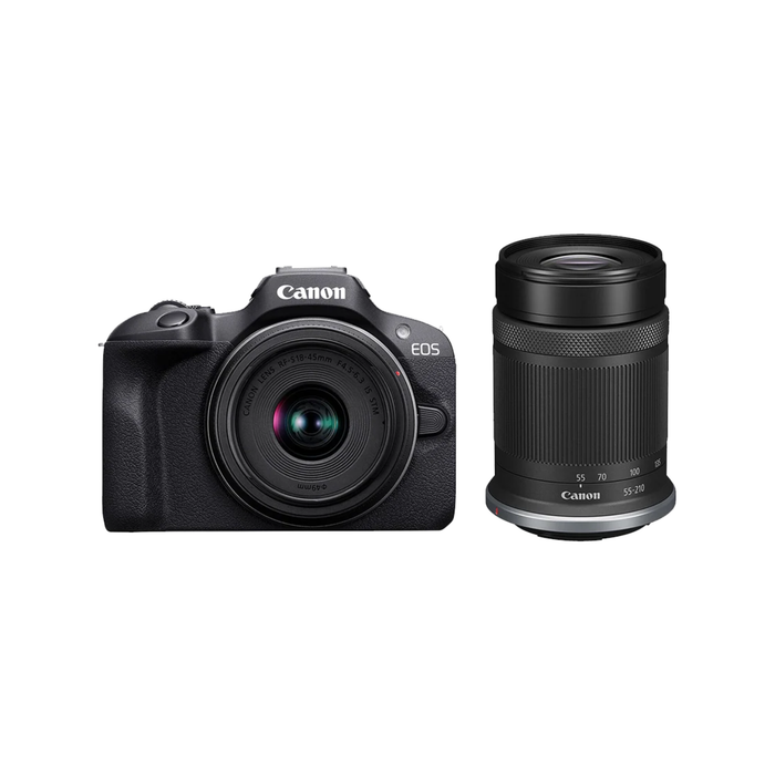 Canon EOS R100 Mirrorless Camera with 18-45mm and 55-210mm Lens Kit