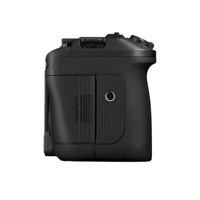 Side angle of Canon EOS R6 V camera body