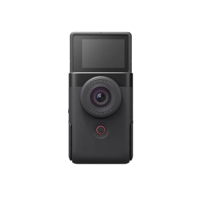 Canon PowerShot V10 Advanced Vlog Camera for Content Creators in Black front angle view