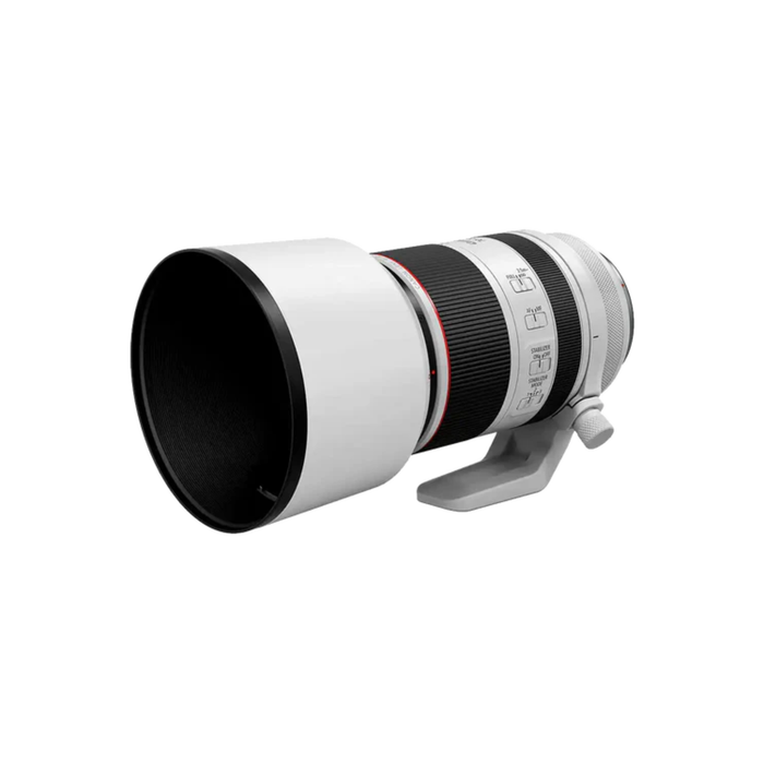 Canon RF 70-200mm f/2.8L IS USM Lens isolated product shot highlighting professional telephoto design
