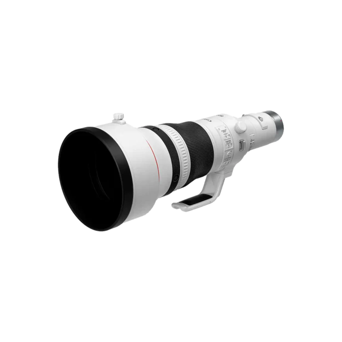 Side profile product shot of Canon RF 800mm f/5.6L IS USM Lens 