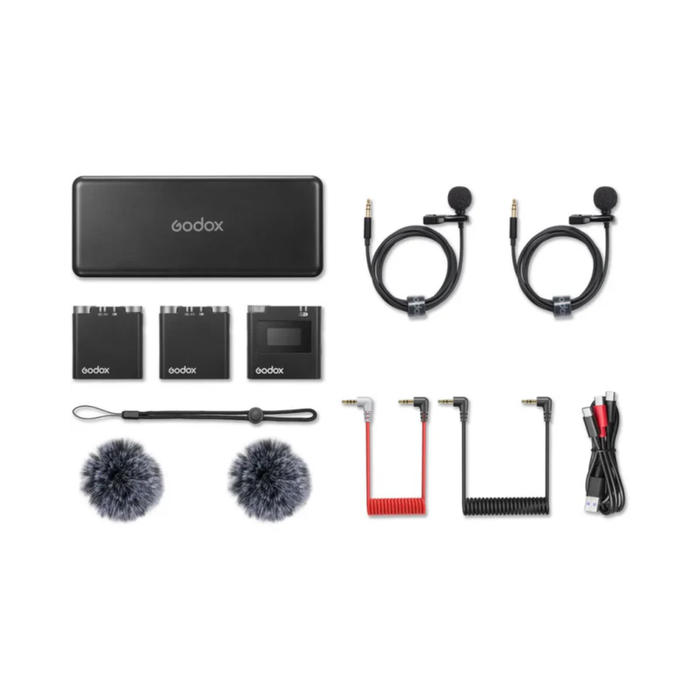 Godox Virso M2 2-Person Wireless Microphone System for Cameras and Smartphones (2.4 GHz)
