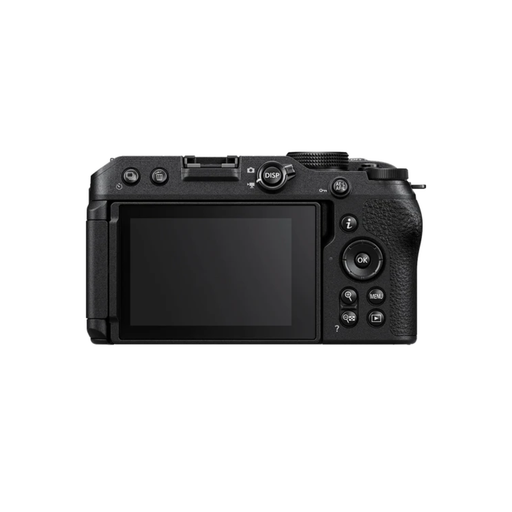 Nikon Z30 content creator camera bundle with zoom lens and accessories back view