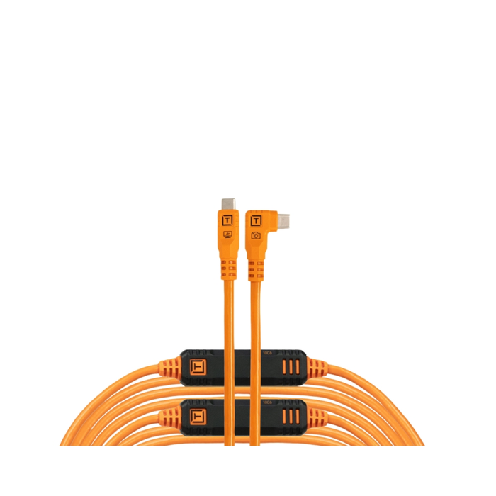 Tether Tools TetherPro Optima 10G 31′ (9.4m) USB-C to USB-C Straight to Right Angle Cable