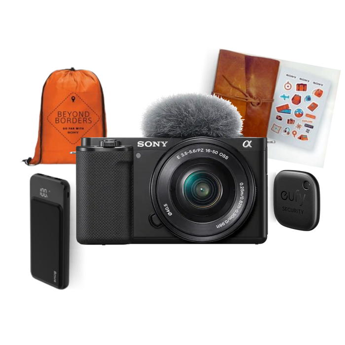 Sony ZV-E10 Mirrorless Camera with 16-50mm Lens and FREE Beyond Borders Travel Kit