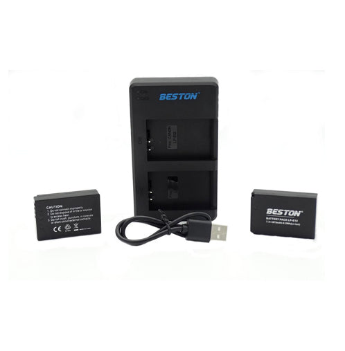 Beston USB Dual Charger and Battery Kit For Canon LP-E12
