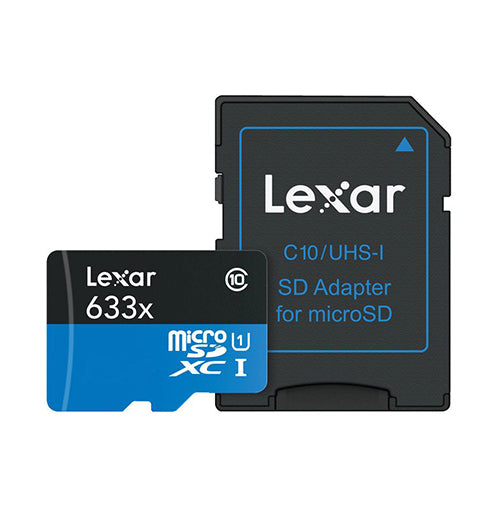 Lexar 32GB microSDHC 633x 95MB/s UHS-I Memory Card with SD Adapter