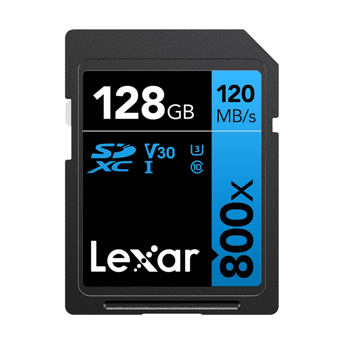 Lexar 128GB High-Performance 800x UHS-I SDXC Memory Card (BLUE Series)